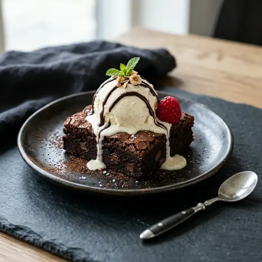 Brownie z lodami
