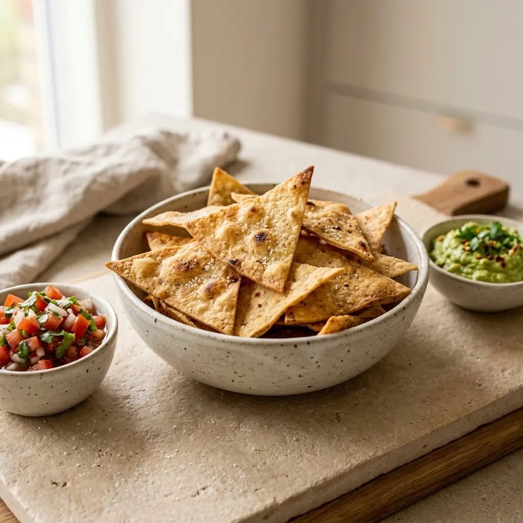 Zdjęcie pieczywa lub wypieku: Domowe chipsy tortilla