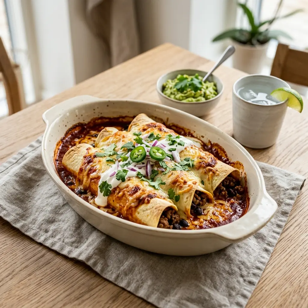 Zdjęcie gotowej potrawy: Enchiladas z wołowiną