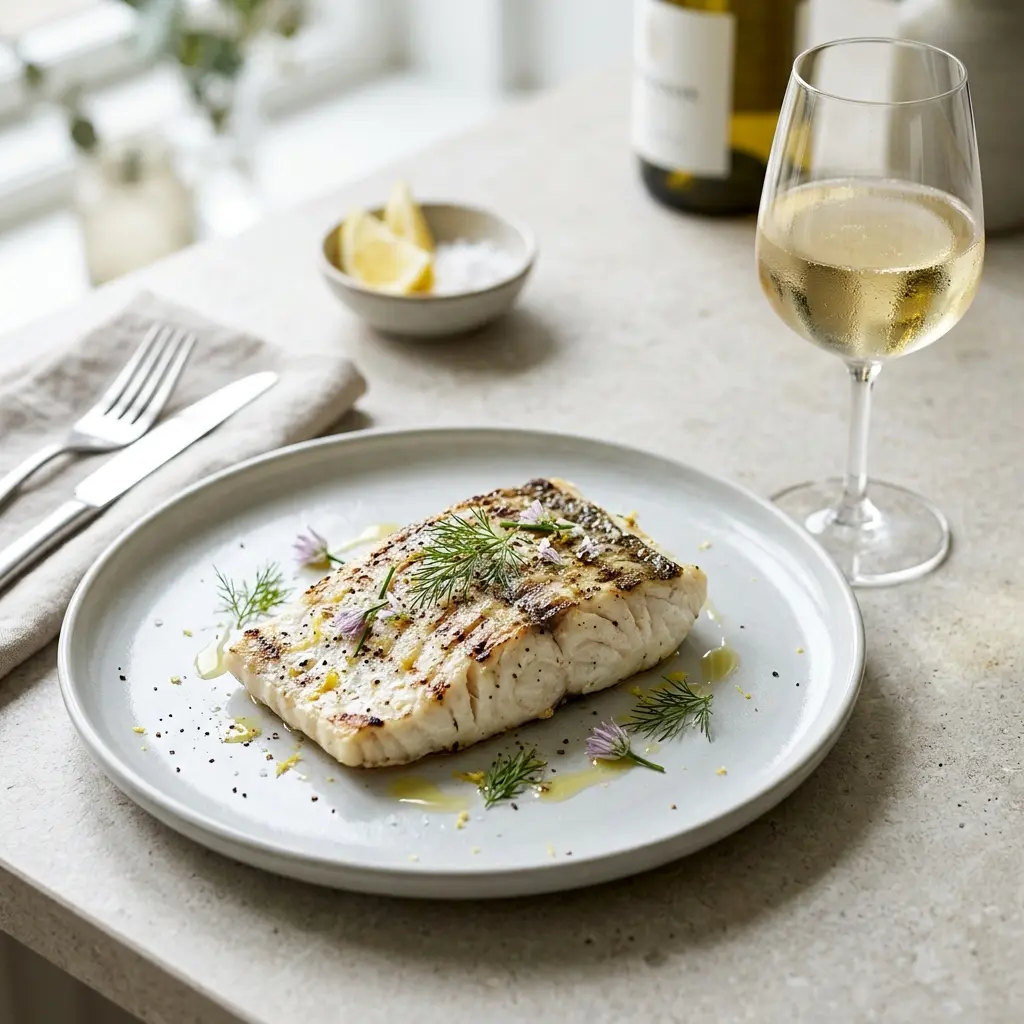 Zdjęcie gotowego dania: Grillowany halibut