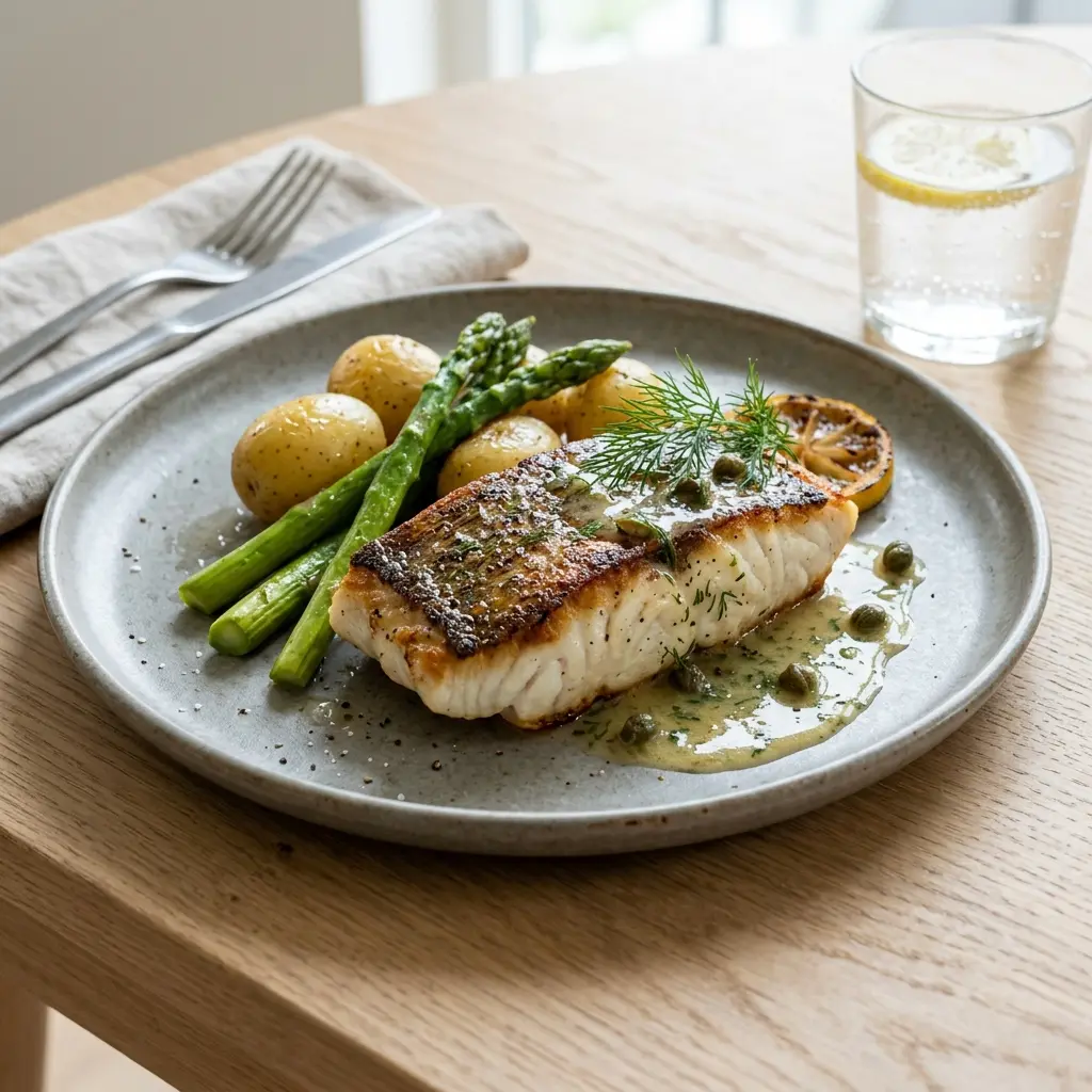 Zdjęcie gotowego dania: Halibut z patelni