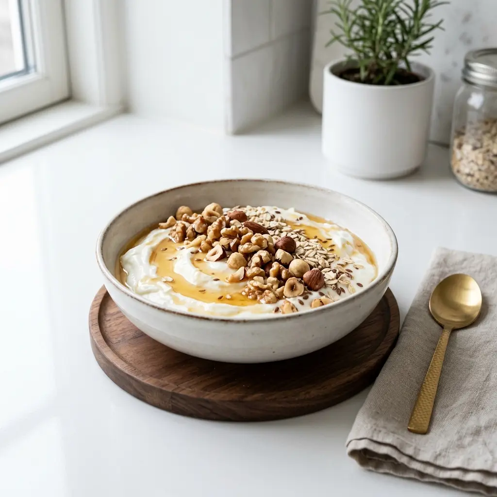 Jogurt z miodem i orzechami