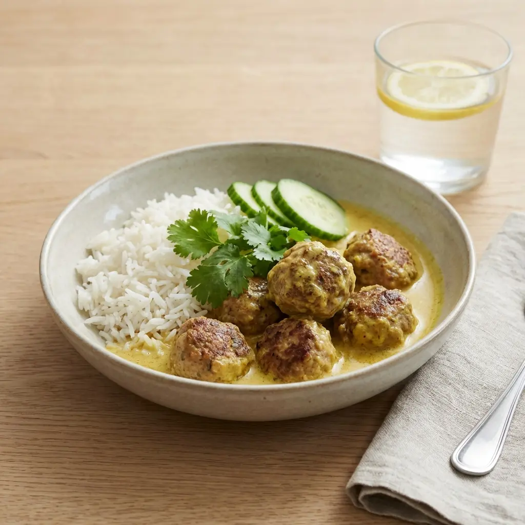 Zdjęcie gotowego dania: Klopsiki w sosie curry