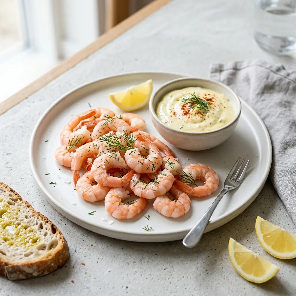 Zdjęcie sosu, dressingu lub dodatku: Krewetki z aioli