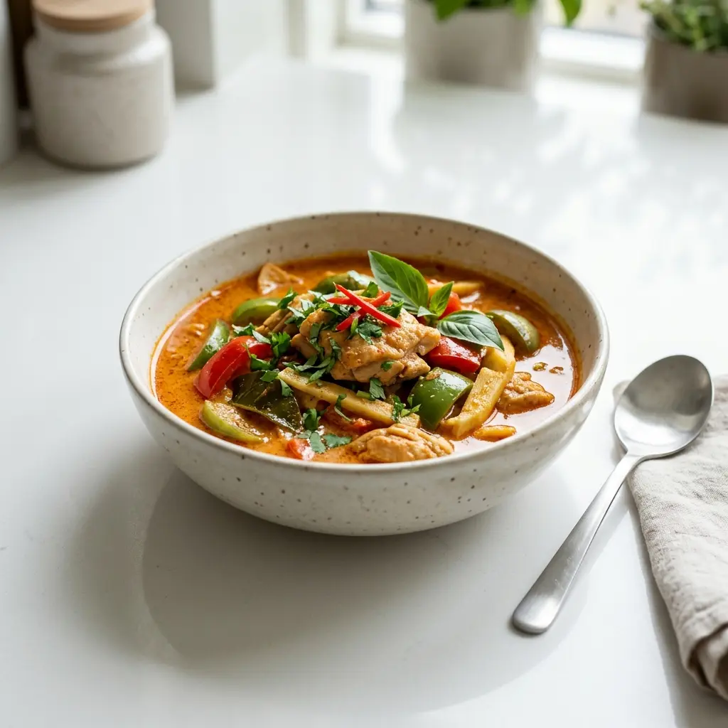 Zdjęcie gotowego dania: Kurczak w czerwonym curry