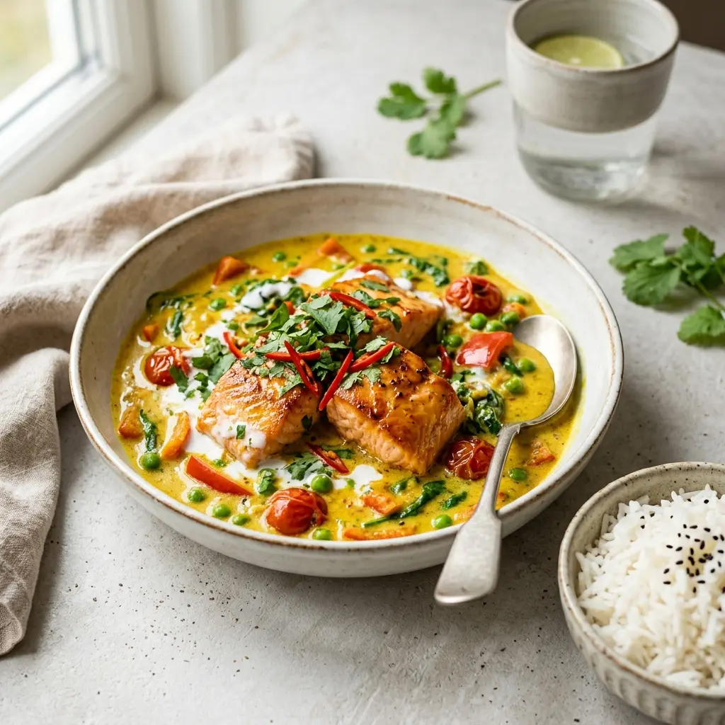 Zdjęcie gotowej potrawy: Łosoś w curry