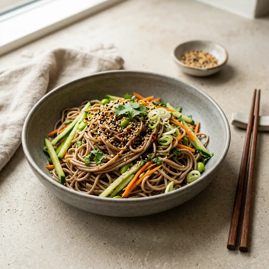 Zdjęcie gotowego dania: Makaron soba z sezamem