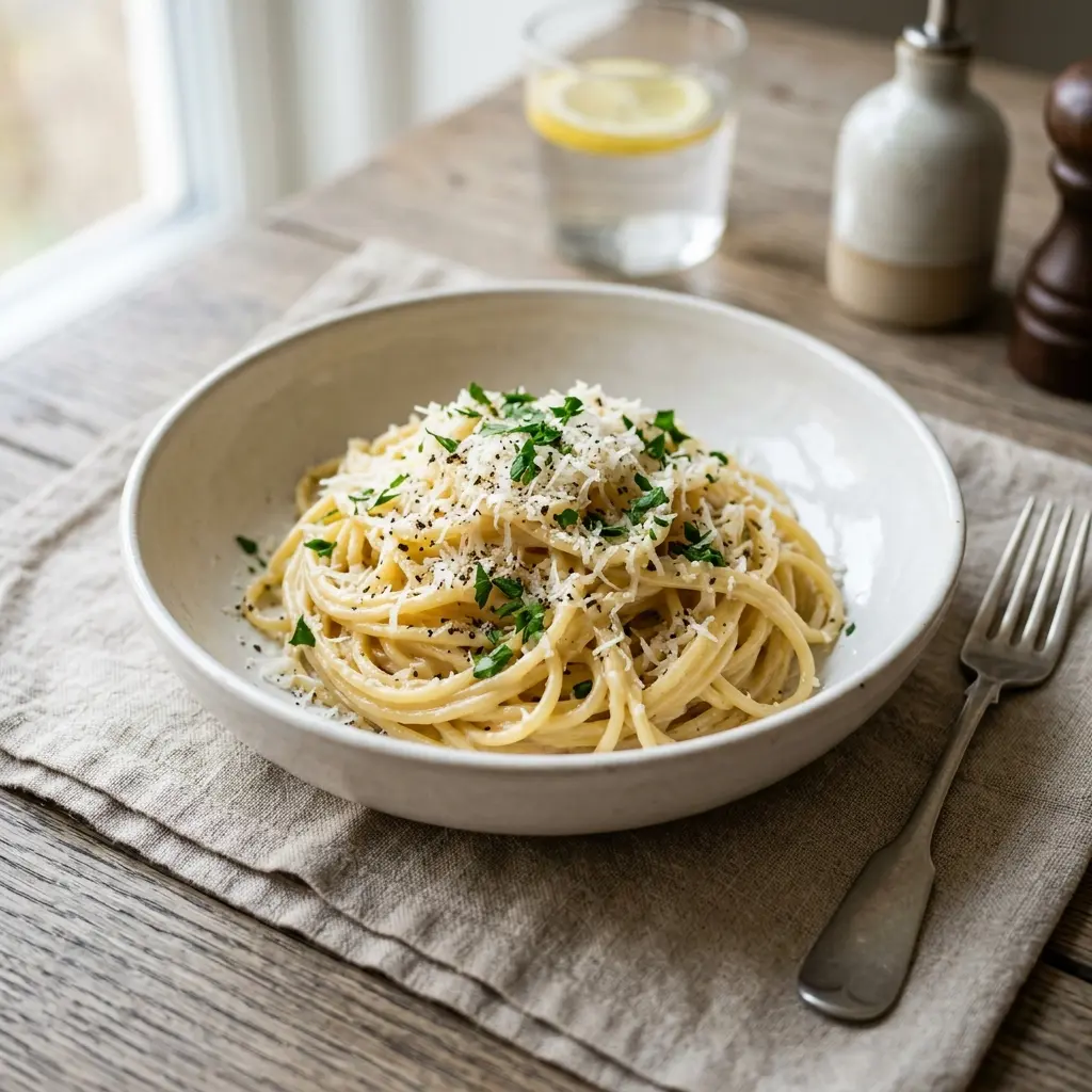 Zdjęcie gotowego dania: Makaron z parmezanem