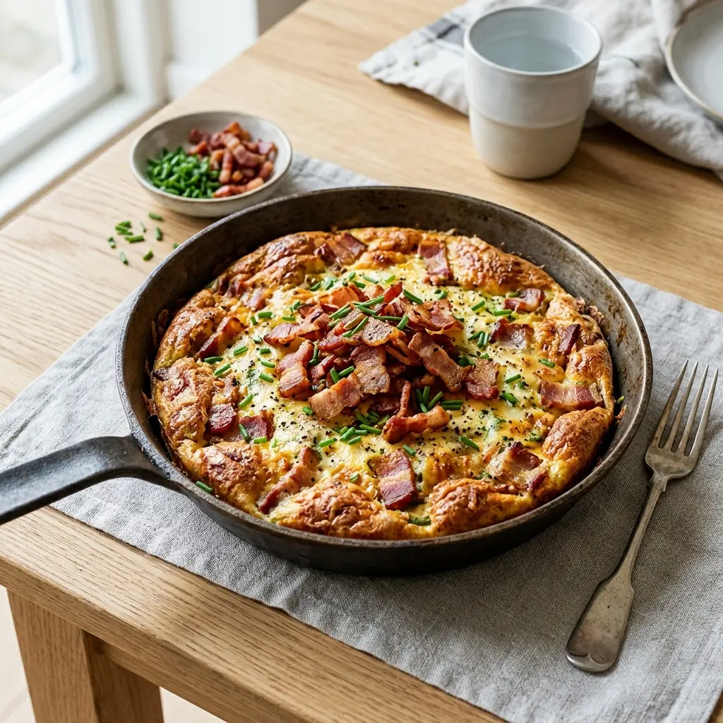 Zdjęcie gotowego dania: Omlet z chrupiącym boczkiem
