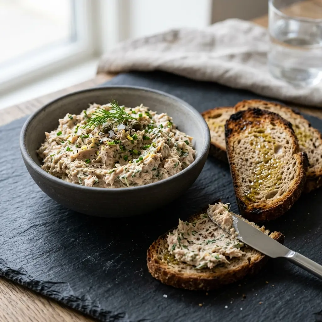 Zdjęcie gotowego dania: Rillette af frisk tuńczyk
