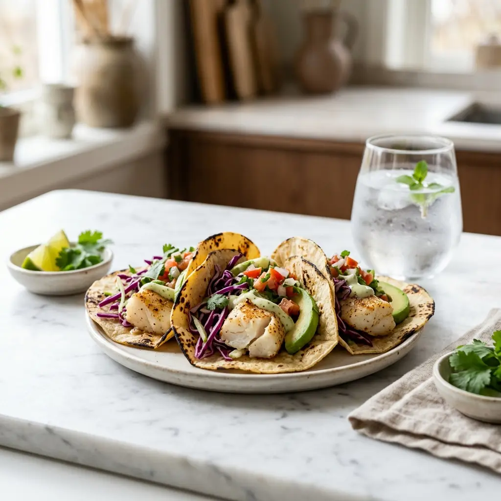 Zdjęcie gotowego dania: Tacos rybne z dorszem