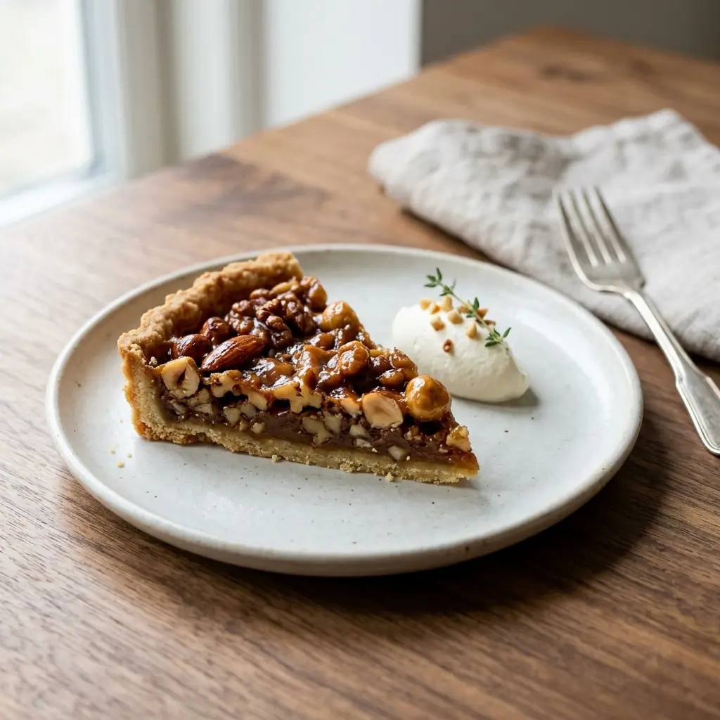 Zdjęcie gotowego deseru: Tarta orzechowa