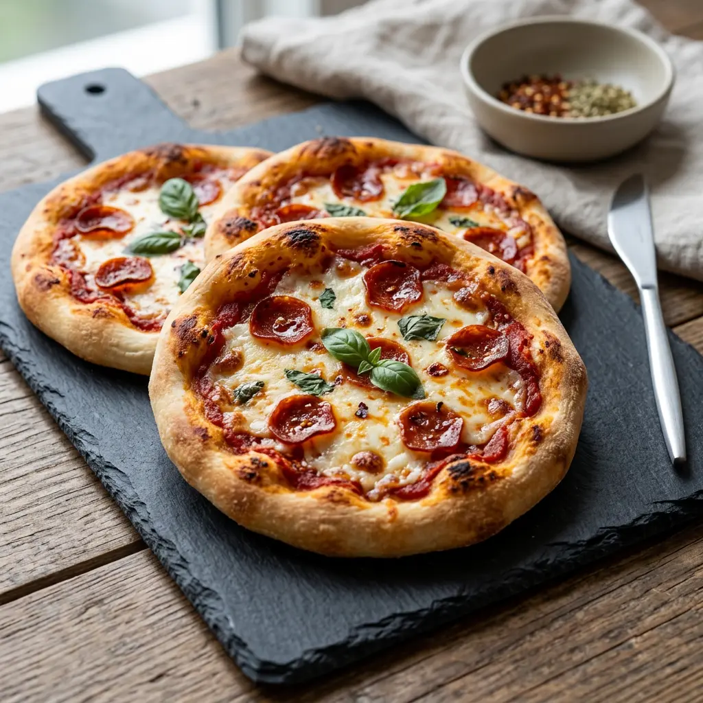 Zdjęcie gotowego dania Mini pizze z frytkownicy beztłuszczowej z airfryera