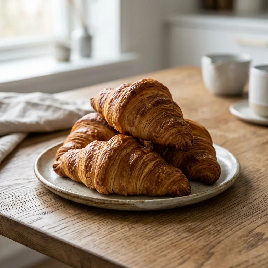 Zdjęcie gotowego dania Mrożone croissanty z frytkownicy beztłuszczowej z airfryera