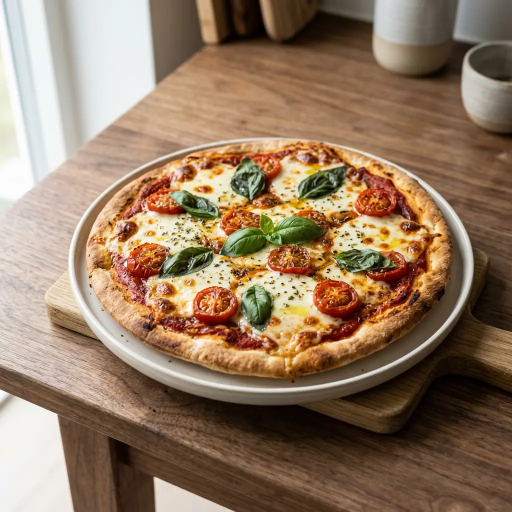 Zdjęcie gotowego dania Pizza na picie z frytkownicy beztłuszczowej z airfryera