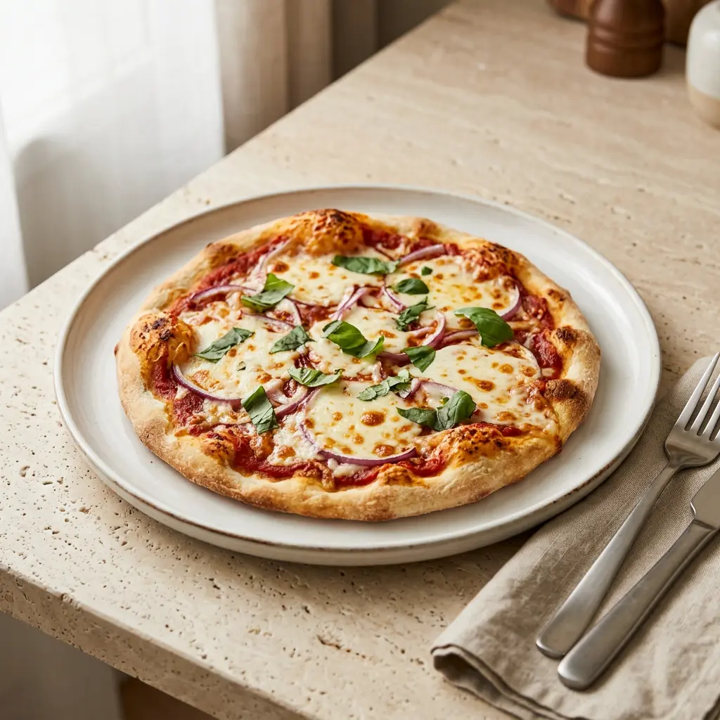 Zdjęcie gotowego dania Pizza z frytkownicy beztłuszczowej z airfryera