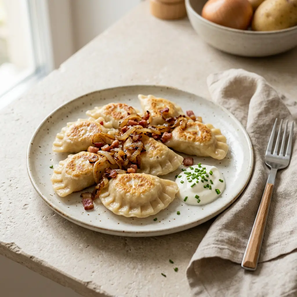 Zdjęcie gotowego dania Pierogi ruskie